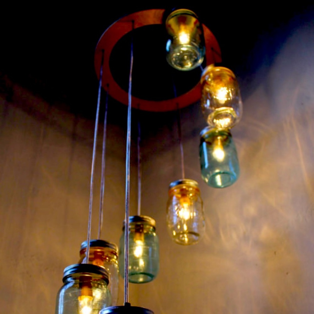 Never Used Mason Jar Chandeliers